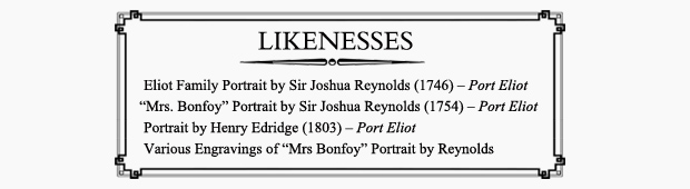 Known Likenesses of Anne Eliot Bonfoy