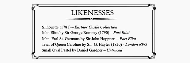 Known Likenesses of John Eliot, 1st Earl of St. Germans