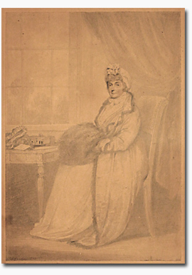 Mrs. Bonfoy in 1803 (drawn by Henry Edridge)