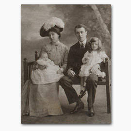Photograph of Christian and Laura Eliot with their oldest children, Port Eliot Collection