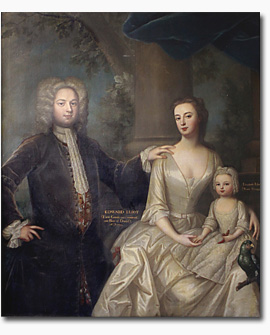Edward and Elizabeth Eliot with their daughter, Elizabeth (by Sir Godfrey Kneller)