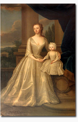 Elizabeth Eliot with her daughter, Elizabeth (by Sir Godfrey Kneller)