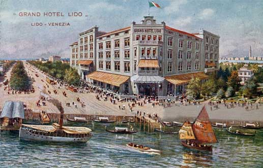 Grand Hotel Lido Venice Italy Postcard