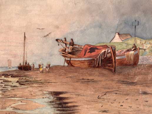 Watercolour by Henry Hastings Jauncey (father of EVJ)