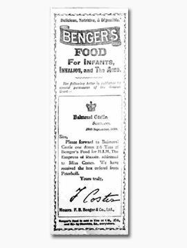 Frances Coster Benger Food Ad Clipping in 'Suffolk & Essex Free Press' 15 Sep 1897