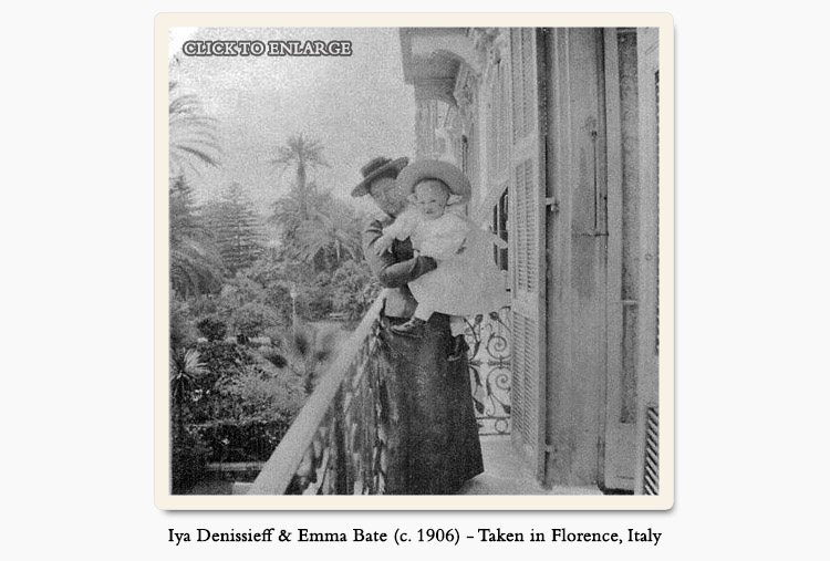 Click to Enlarge Photo of Iya Denissieff and Emma Bate in Florence (c. 1906)