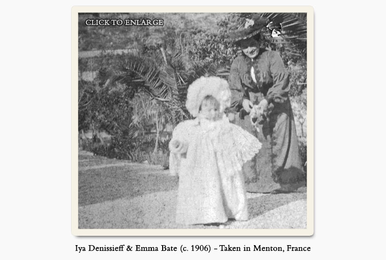 Click to Enlarge Photo of Iya Denissieff and Emma Bate in Menton (c. 1906)