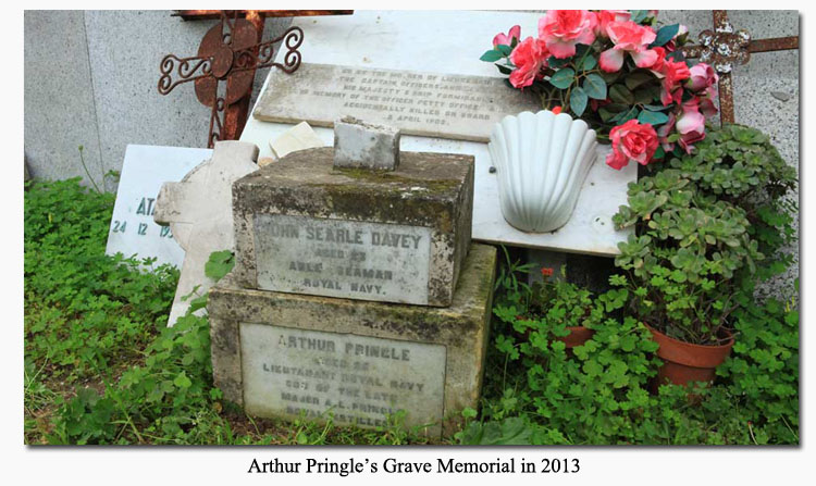Grave Memorial of Arthur Pringle at Olbia Cemetery, Italy (2013)