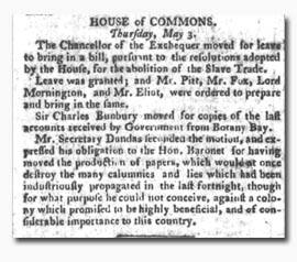 Clipping from 'Norfolk Chronicle' 12 May 1792