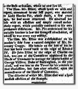 Clipping from 'Kentish Weekly Post' 26 Sep 1797
