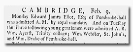 Clipping in 'Ipswich Journal' 12 Feb 1780
