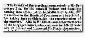 Clipping in 'Newcastle Courant' 25 May 1782