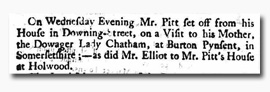 Clipping in 'Oxford Journal' 07 Oct 1786