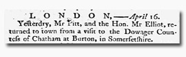 Clipping in 'Caledonian Mercury' 19 Apr 1787