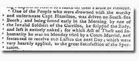 Clipping in 'Ipswich Journal' 03 Jan 1756