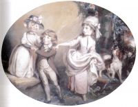 Children of Earl Cornwallis with Miss Caroline Townshend